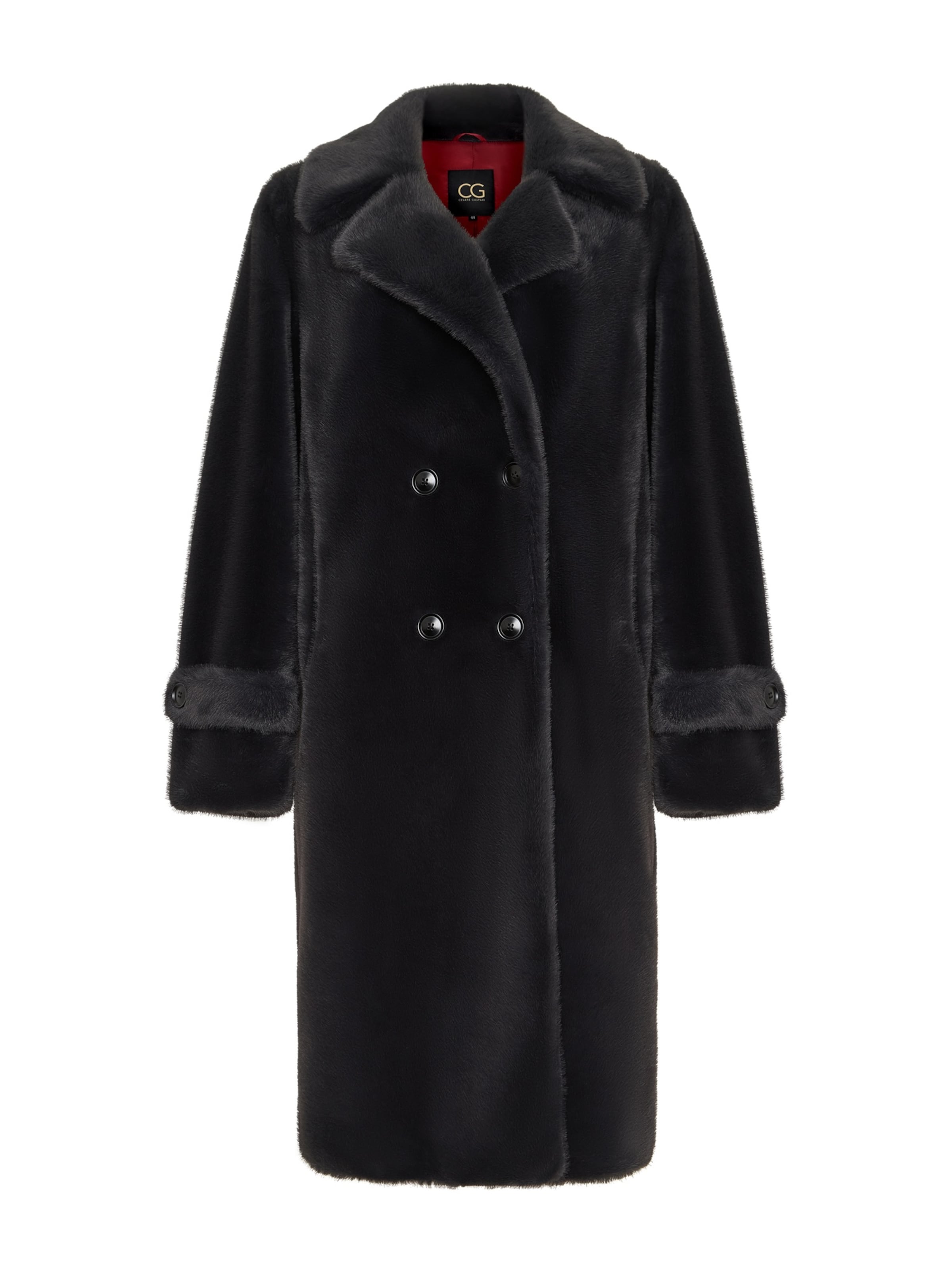 CESARE GASPARI Winter coat in Black: front