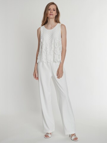 Ana Alcazar Jumpsuit 'Paelo' in Wit: voorkant