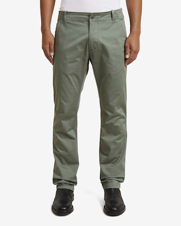 Bootcut Pantalon chino 'Mosa Straight Chino' G-STAR en vert : devant