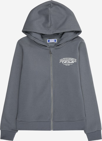 Giacca di felpa 'JJMAKOTO' di Jack & Jones Junior in grigio: frontale