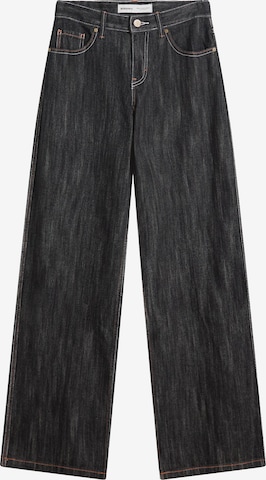 BershkaLoosefit Traperice - crna boja: prednji dio