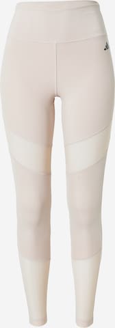 Skinny Pantalon de sport 'Train Essentials Dance High-Waisted ' ADIDAS PERFORMANCE en beige : devant