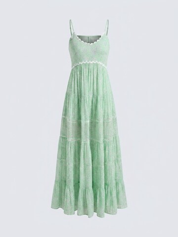 Miss June Kjole 'Robe Longue Graciela' i grøn: forside