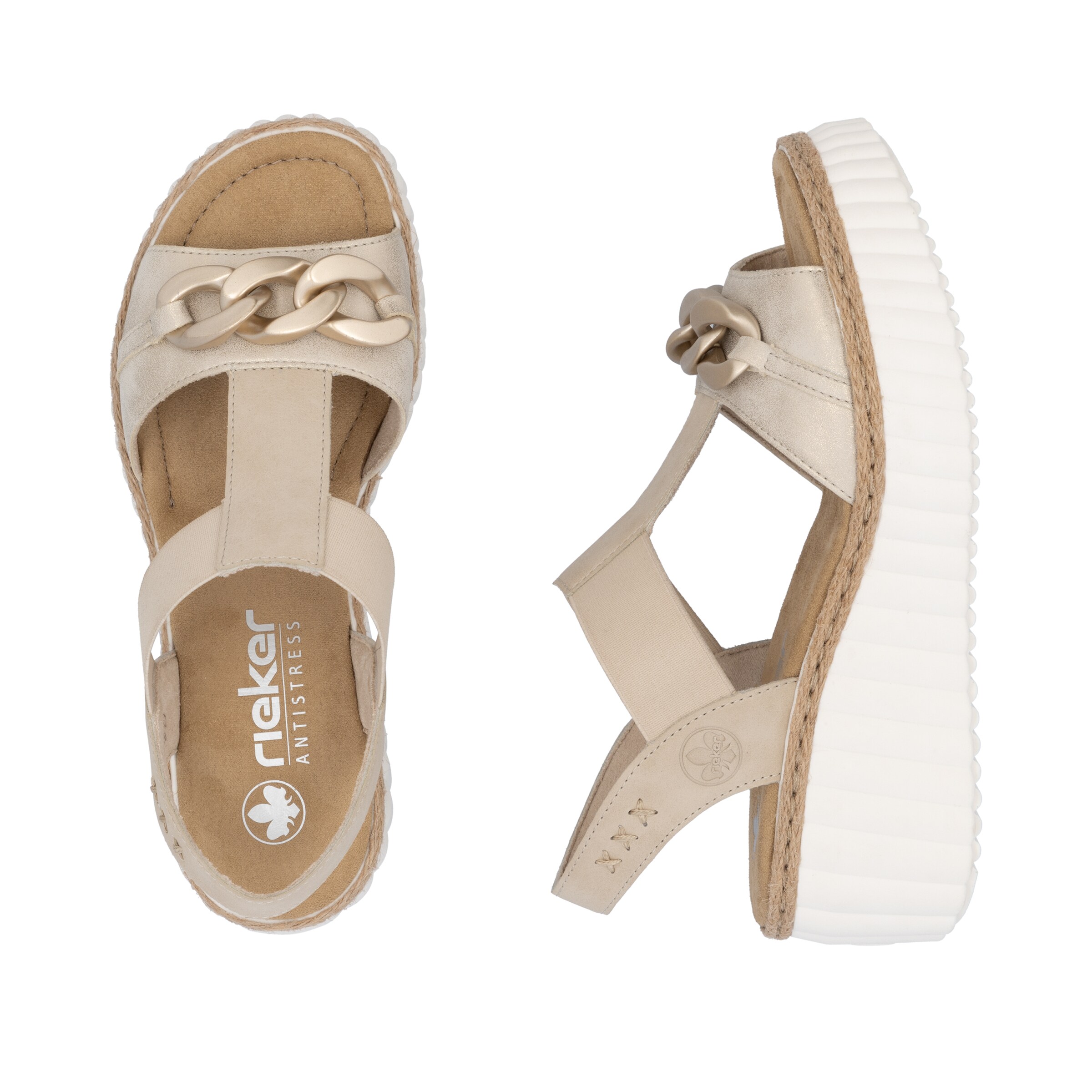 Sandales '69158' Rieker en beige