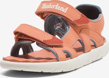 TIMBERLAND - Sapatos abertos 'Perkins' em laranja: frente