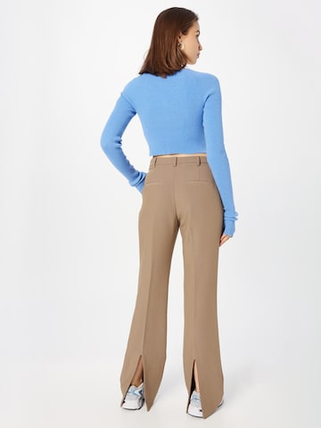 Birgitte Herskind Flared Trousers with creases 'Valentina' in Brown