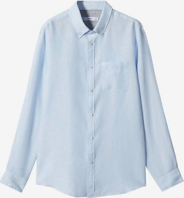 Coupe slim Chemise 'Avispa' MANGO MAN en bleu : devant