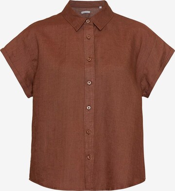 KnowledgeCotton Apparel Blouse ' ASTER' in Brown: front