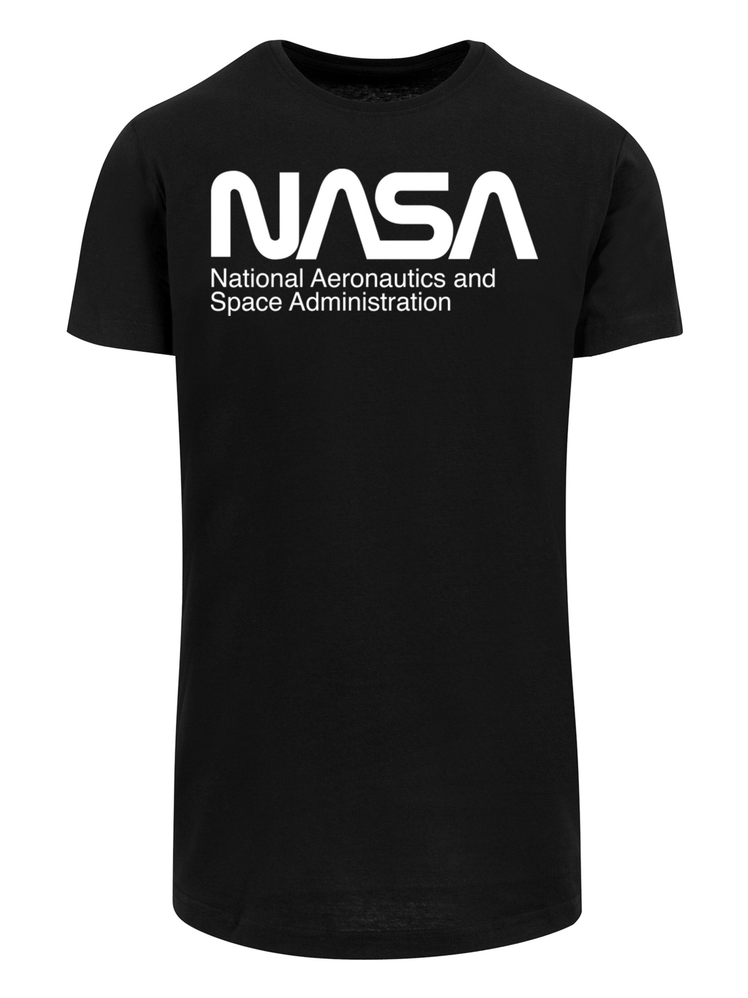 T-Shirt 'NASA Aeronautics And Space' F4NT4STIC en noir : devant
