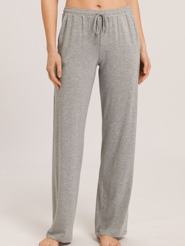 Hanro Pajama Pants ' Natural Elegance ' in Grey: front