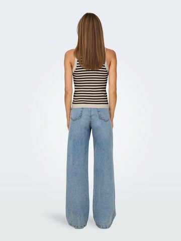 JDY Vyšívaný top 'JDYAYA' - Hnedá