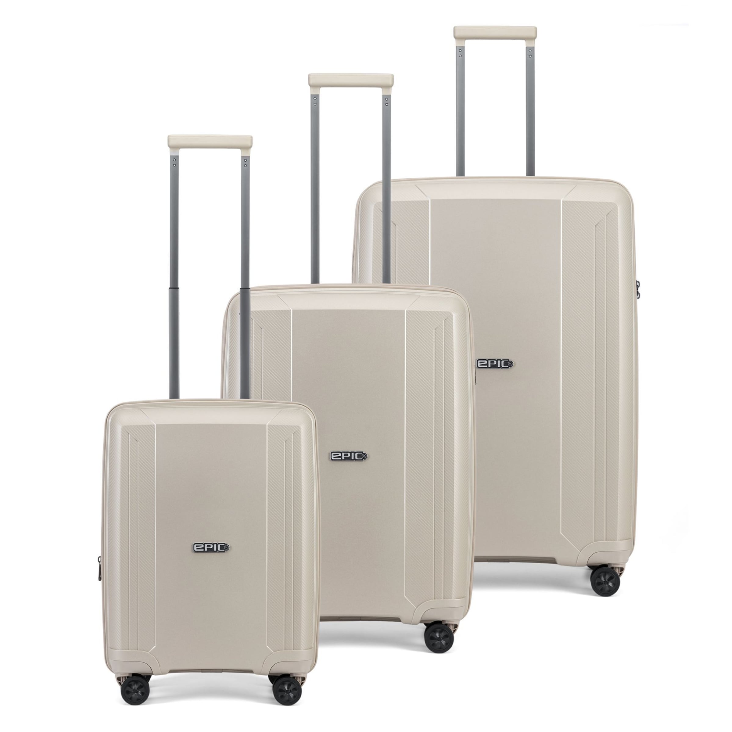 Epic Suitcase set in Beige: front