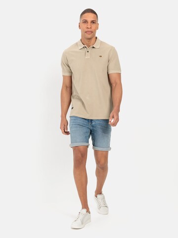 CAMEL ACTIVE Piqué Poloshirt aus biologischer Baumwolle in Beige