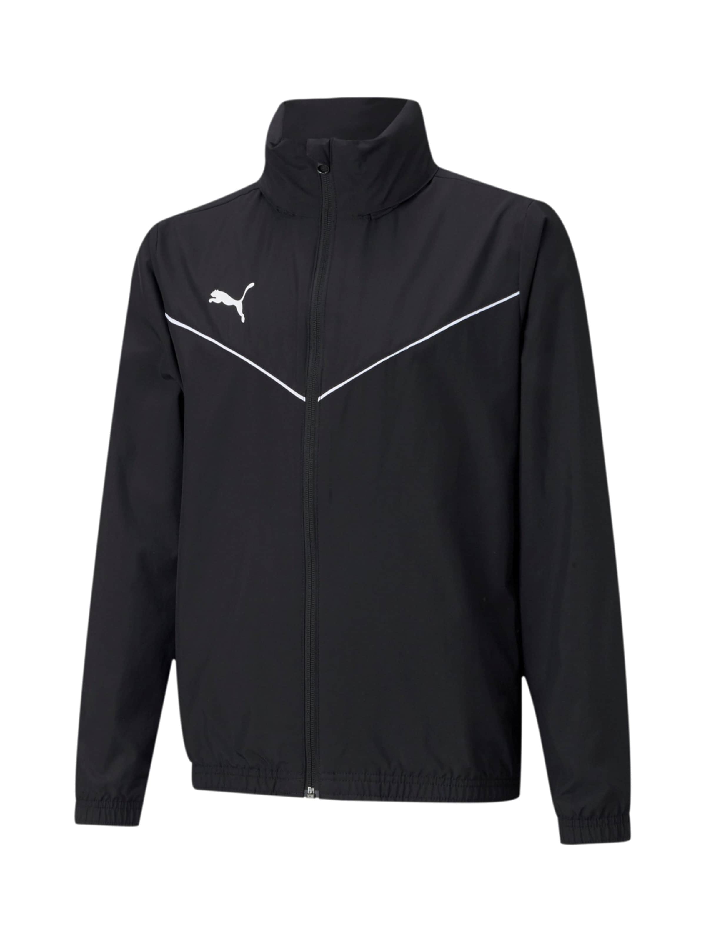 PUMA Sportjacke 'TeamRISE' in Schwarz: Vorderseite