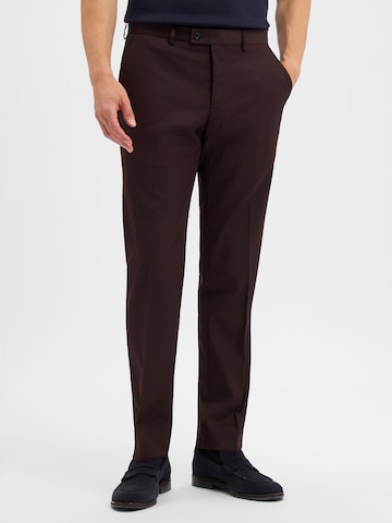 Finshley & Harding Regular Trousers with creases 'Mitch' in Purple: front