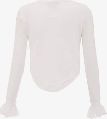 Pull-over swirly en blanc