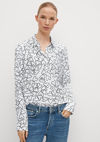 comma casual identity Bluse in Weiß: Vorderseite