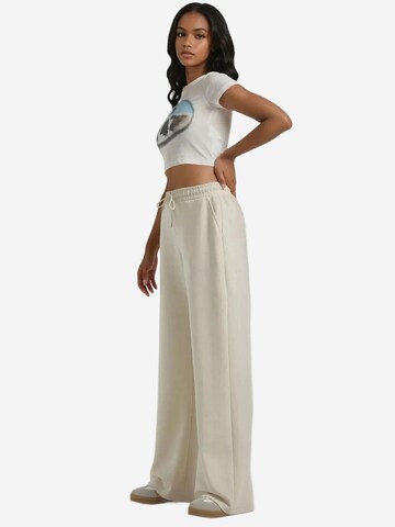 Wide Leg Pantalon Hiccup en beige