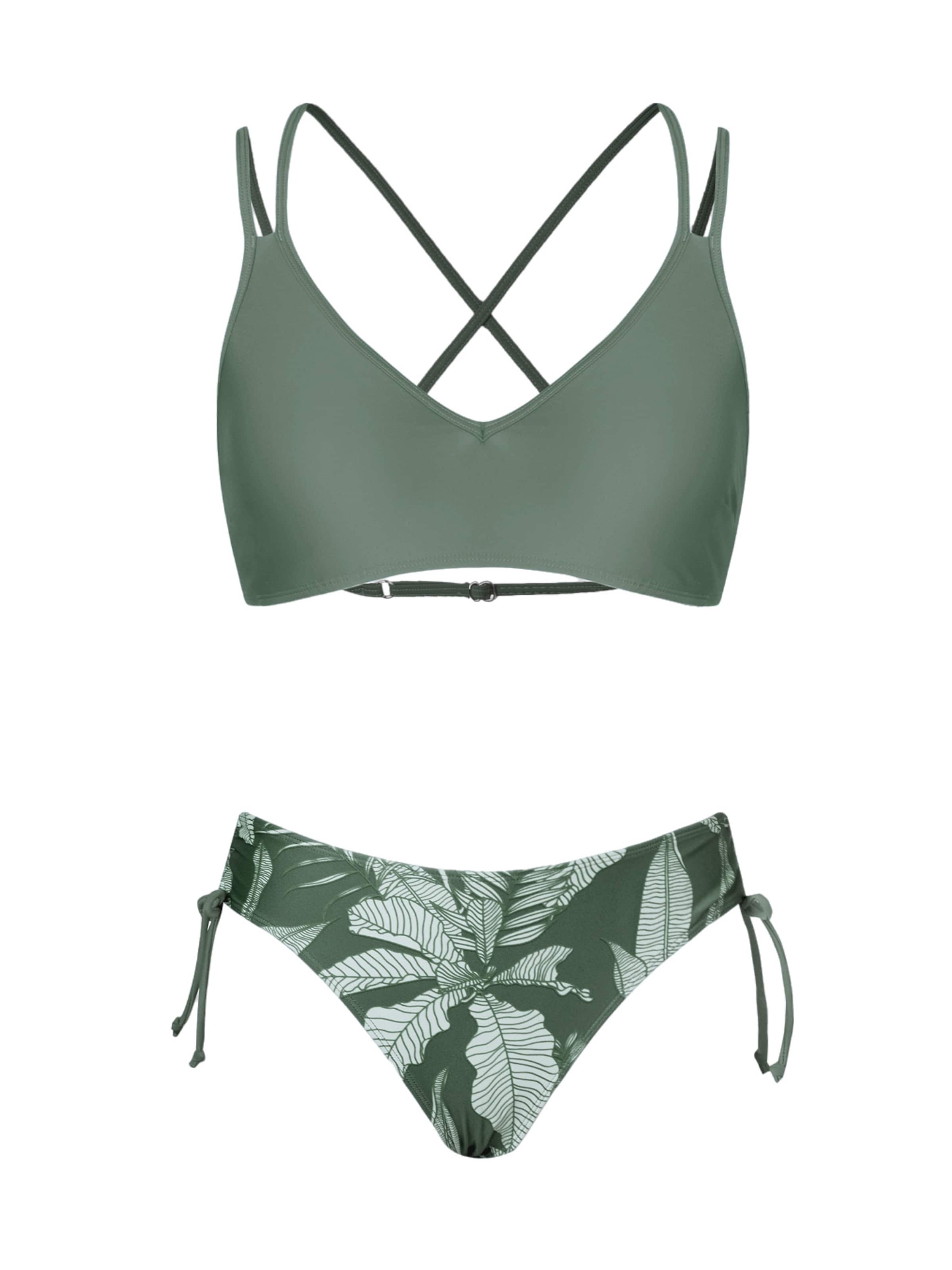 Cupshe Bustier Bikini 'DAA12C3G001PP'‌‌‌‌‌ in Grün: Vorderseite