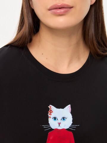 CAT by Maniita Lacitta Jurk in Zwart