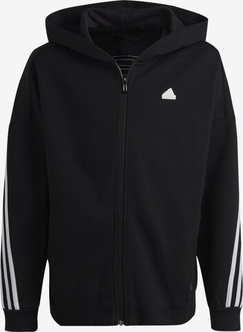 ADIDAS SPORTSWEAR Athletic Zip-Up Hoodie 'Future Icons' in Black: front