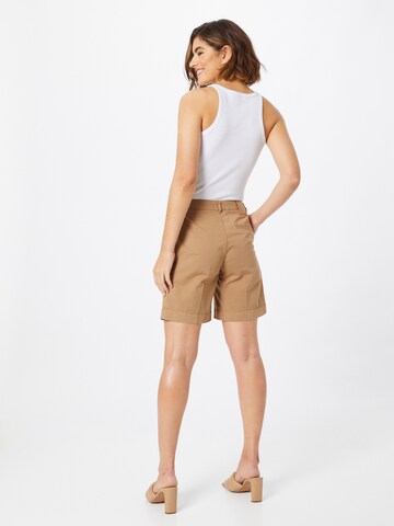 BOSS Orange Loose fit Pleat-front trousers 'Taggie' in Beige