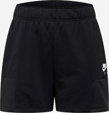 Nike SportswearLoosefit Hlače - crna boja: prednji dio