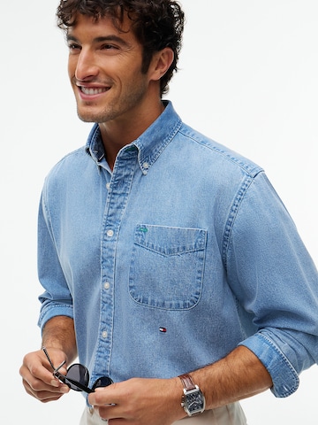 TOMMY HILFIGER Regular Fit Hemd in Blau