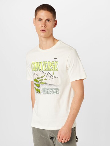 CONVERSE Shirt 'ALIEN MOUNTAIN' in Wit: voorkant
