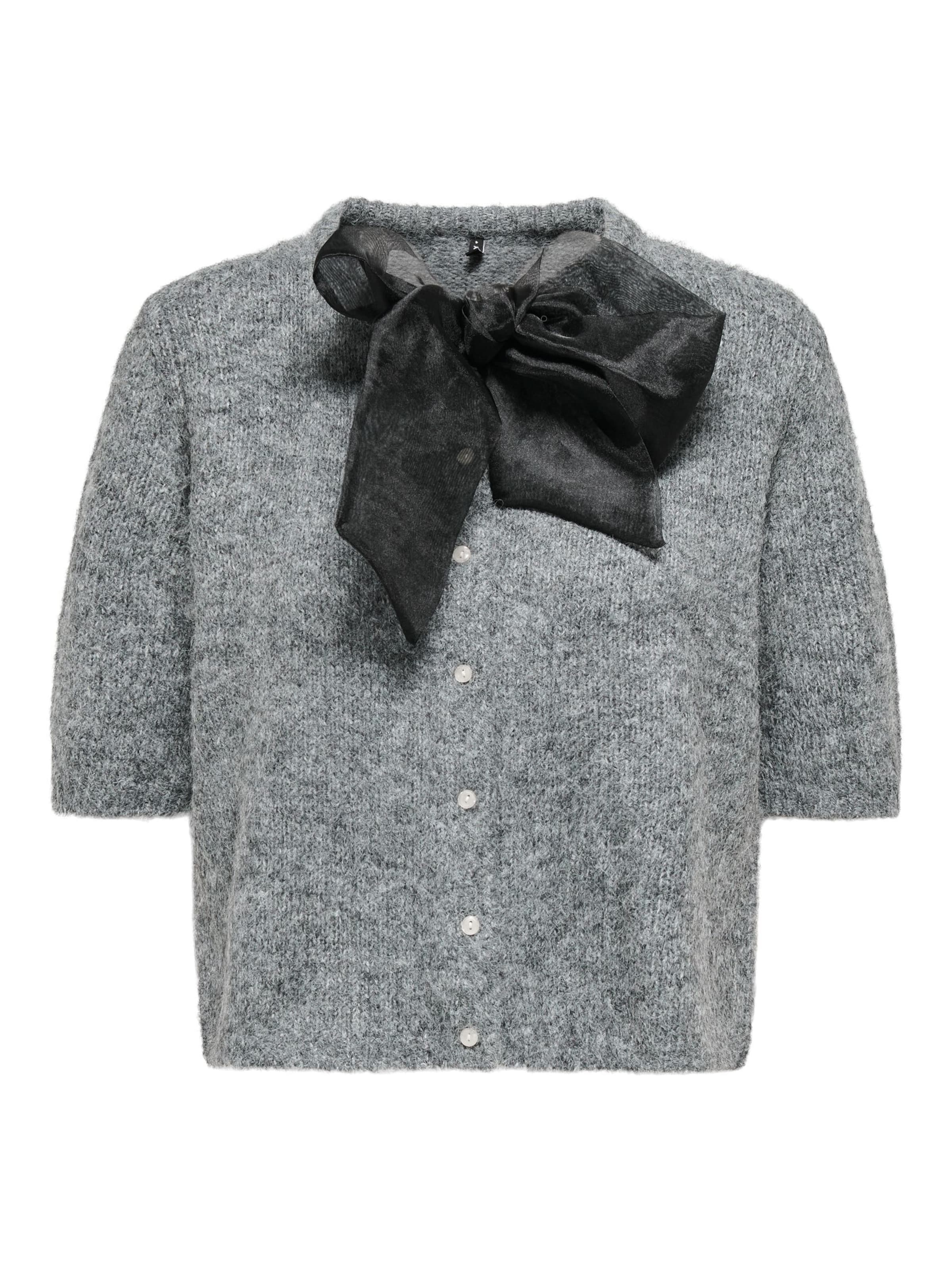 ONLY Gebreid vest 'ONLOLIVIA' in Grijs: voorkant