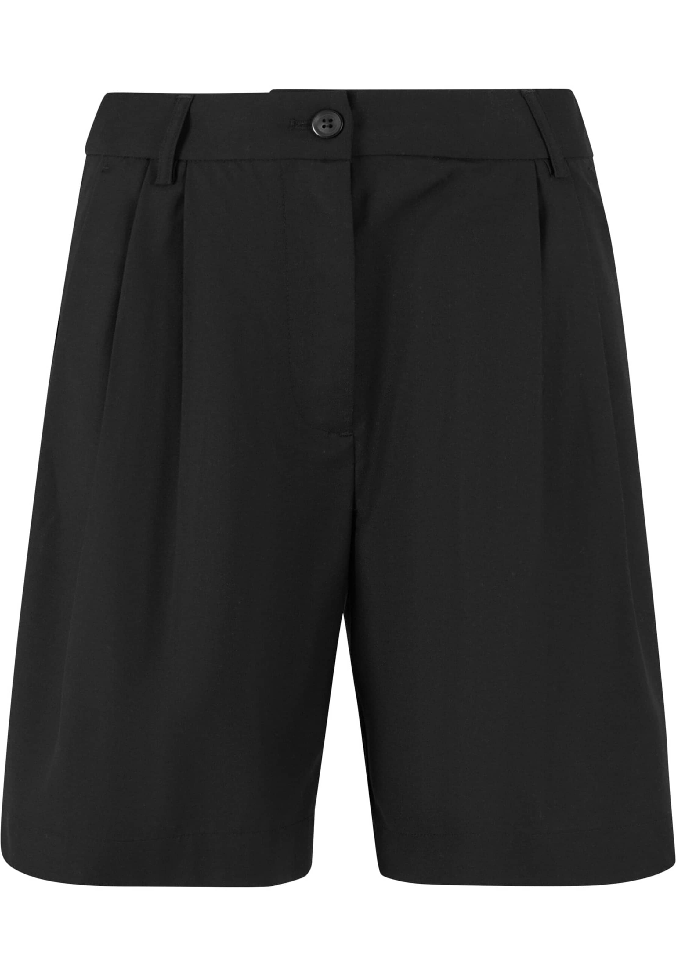 Urban Classics Regular Trousers in Black: front