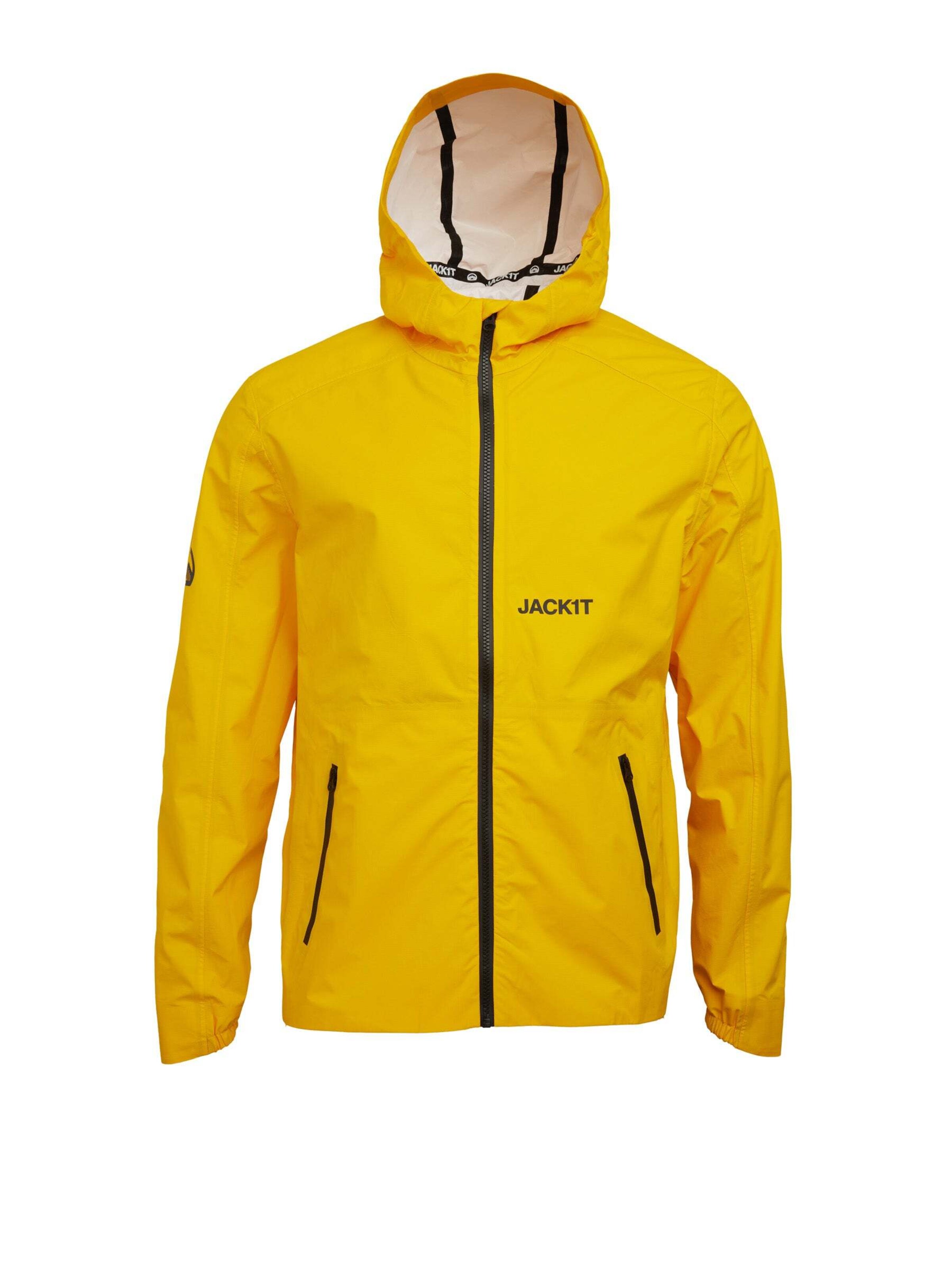Giacca per outdoor ' Levitate Regenjacke ' di JACK1T in giallo: frontale