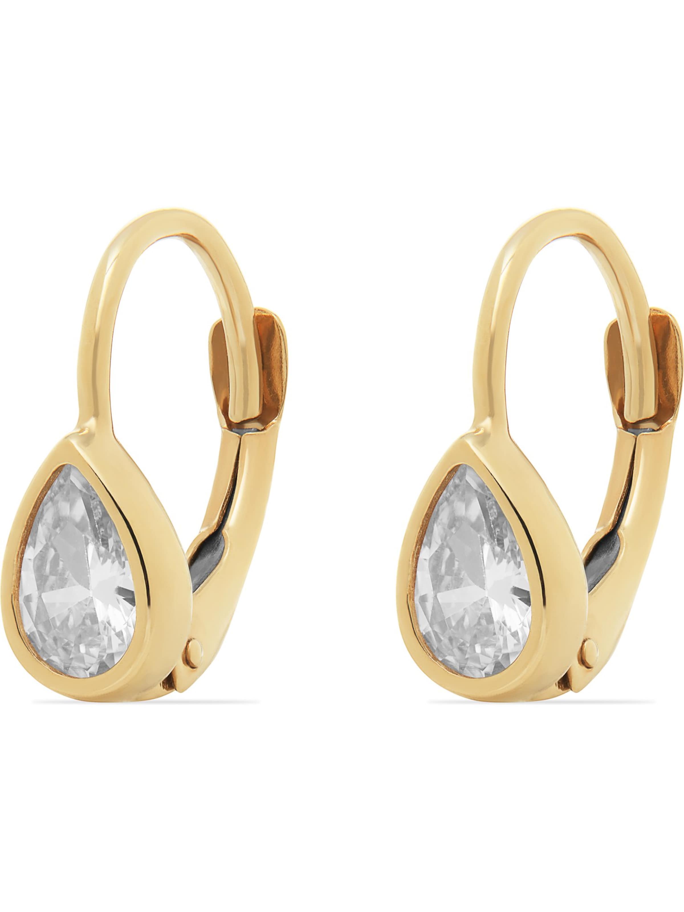 FAVS Ohrringe 'Zirkonia' in Gelb: Vorderseite