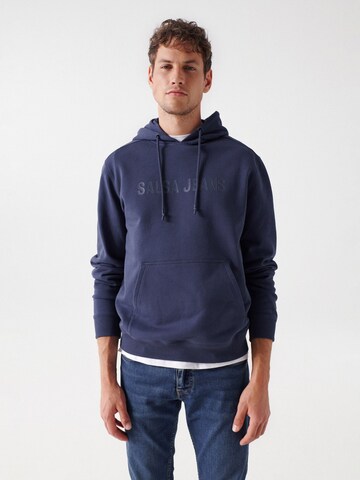 Salsa Jeans Sweatshirt in Blauw: voorkant