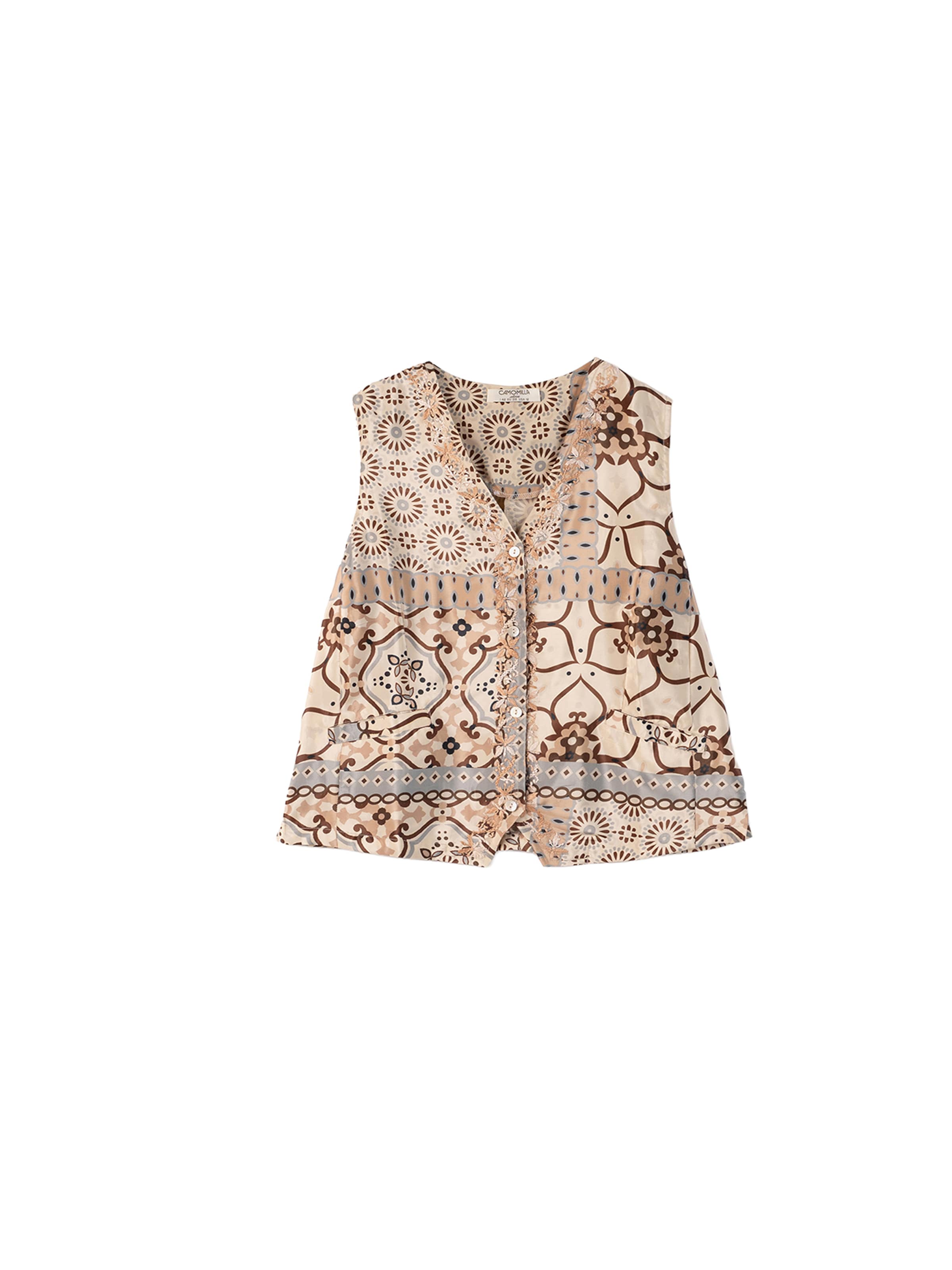 Camomilla Italia Suit vest 'Giuly' in Beige: front
