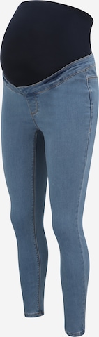 Missguided Maternity Skinny Jeans in Blue: front