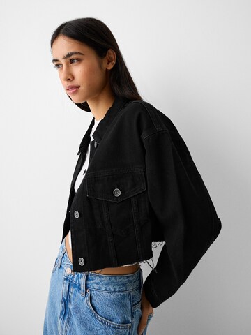 Veste mi-saison Bershka en noir : devant