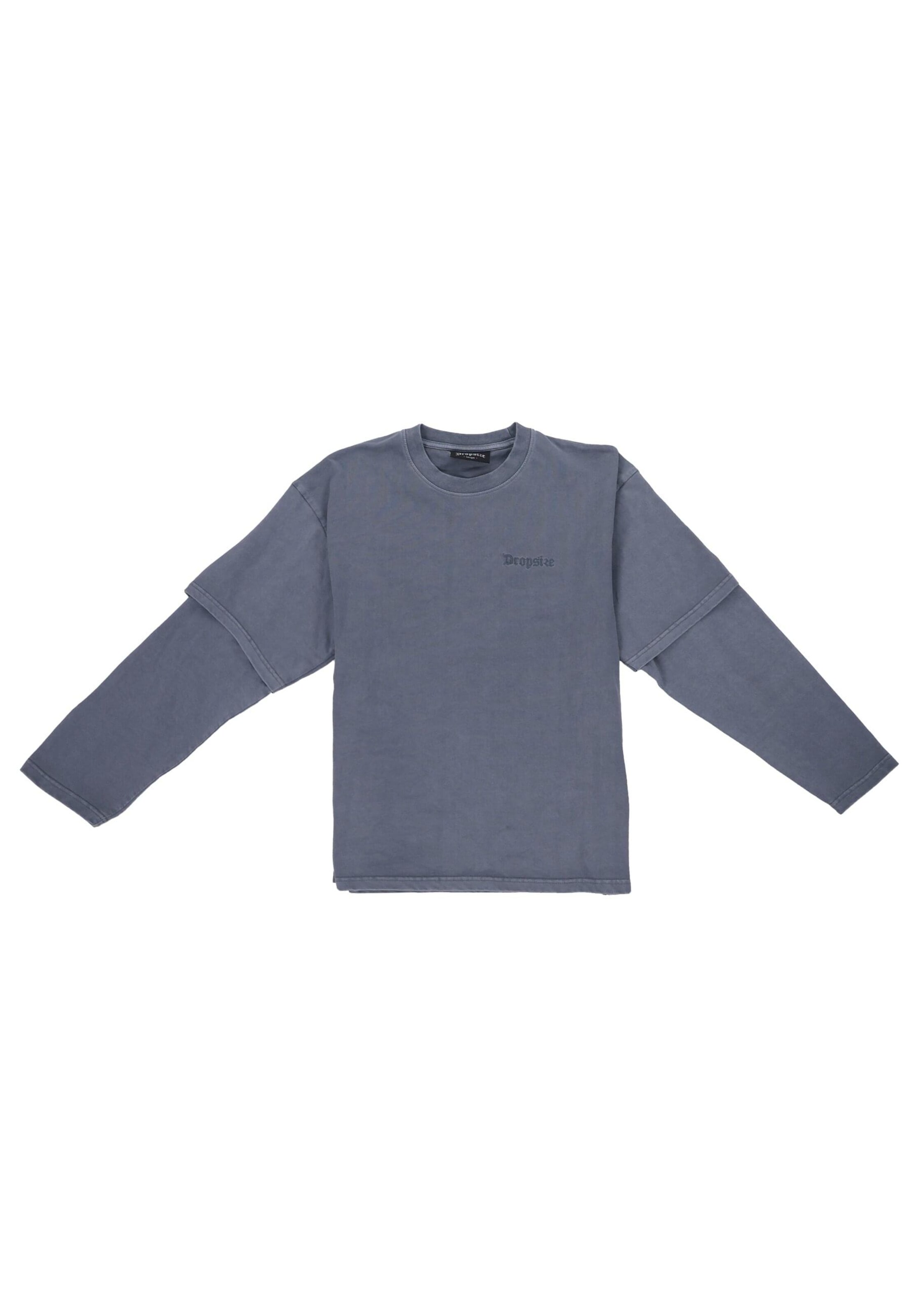 Dropsize Shirt in Grau: Vorderseite