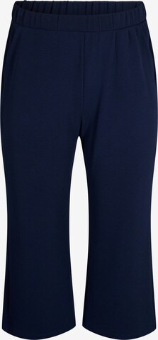 Zizzi Wide leg Broek 'CAADELYN' in Blauw: voorkant