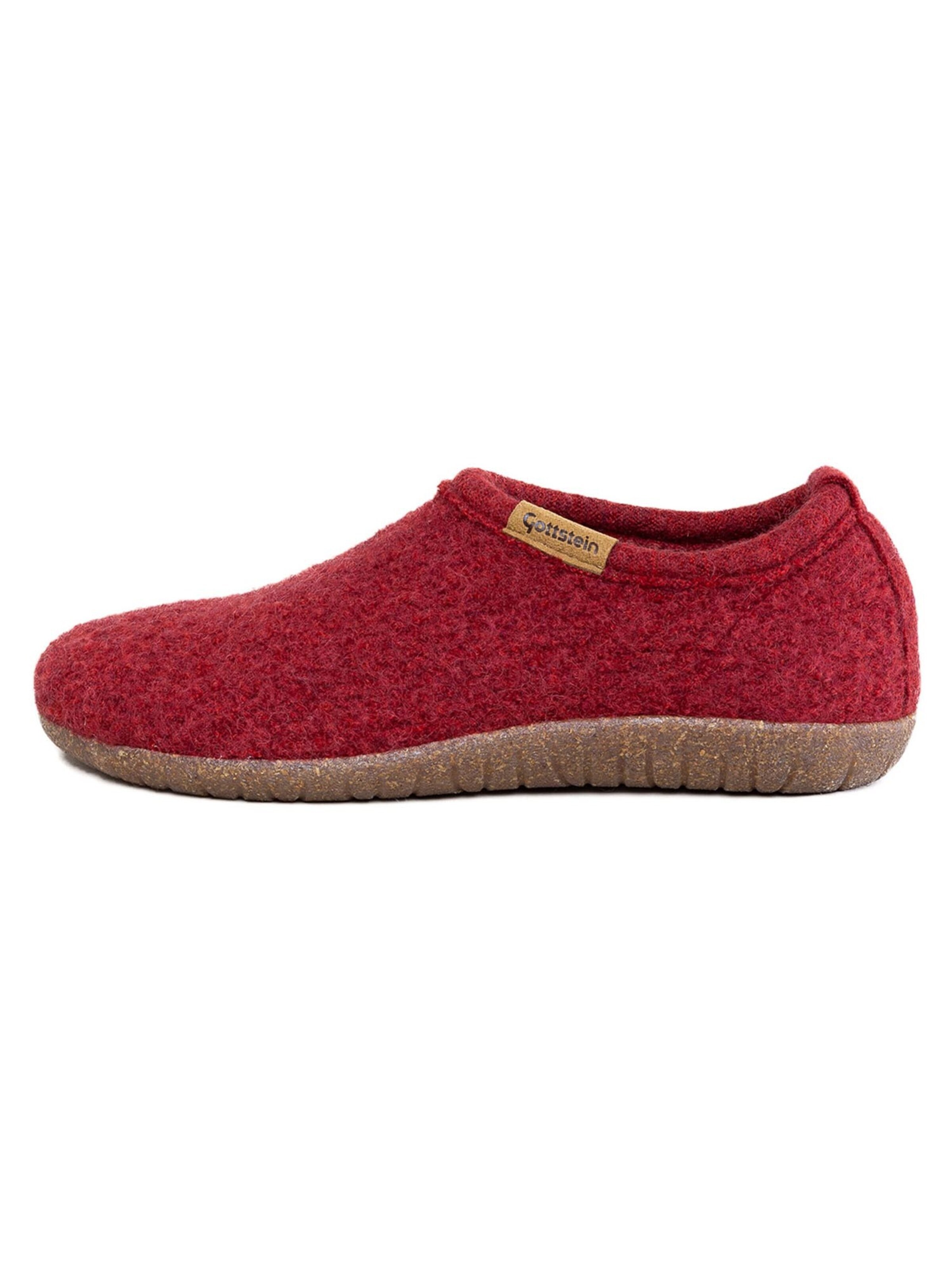 Gottstein Slippers 'Alpine Midcut RU' in Red: front