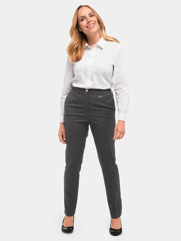 Goldner Slimfit Hose 'Anna' in Grau