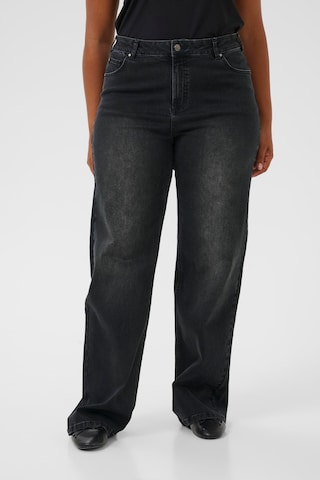 KAFFE CURVE Flared Jeans 'Fora' in Grey: front