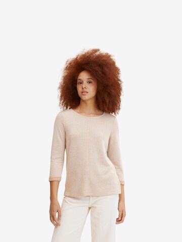 TOM TAILOR Sweater in Beige: front