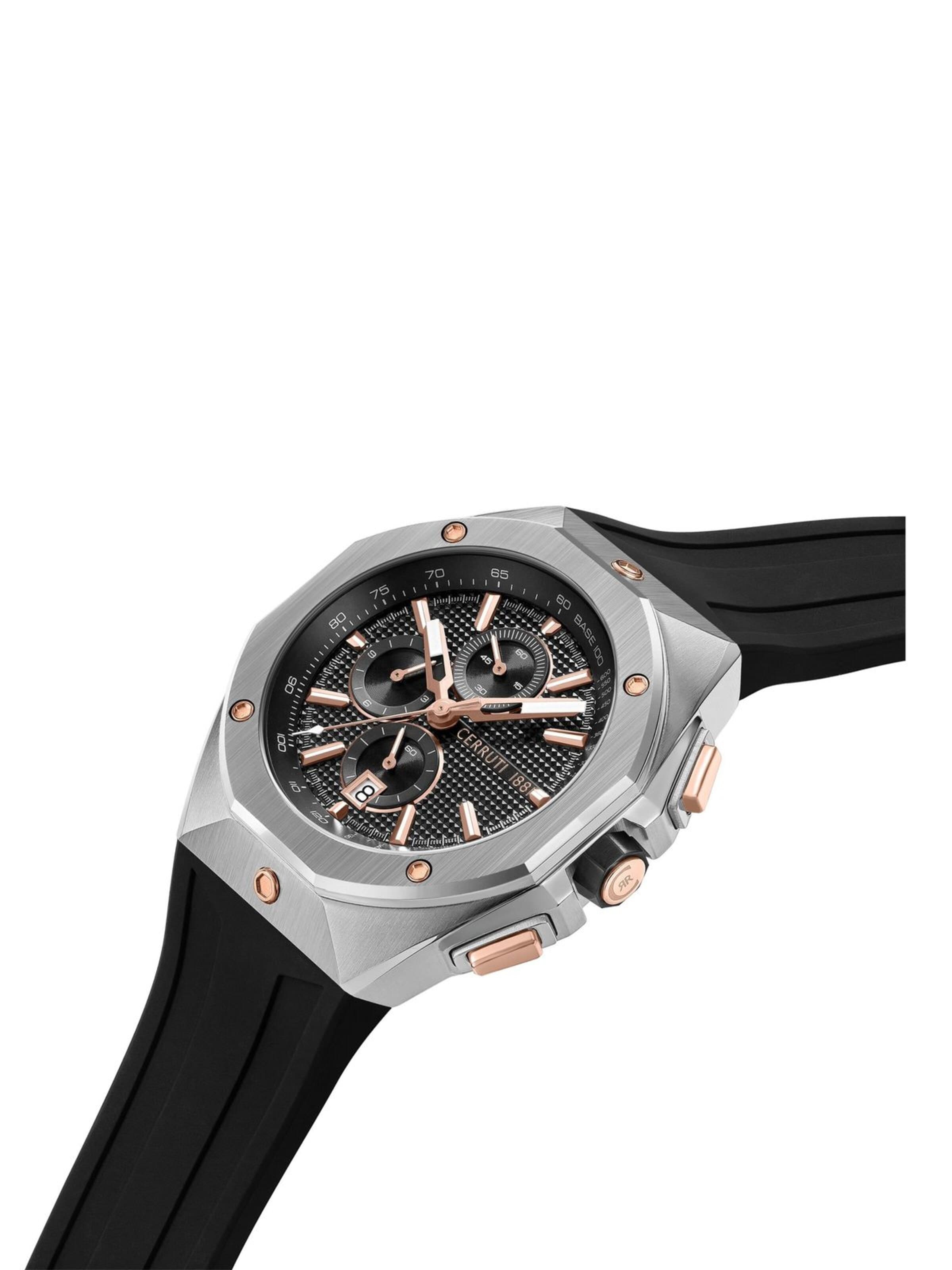CERRUTI 1881 Analoog horloge 'Chronograph AREZZO' in Zwart