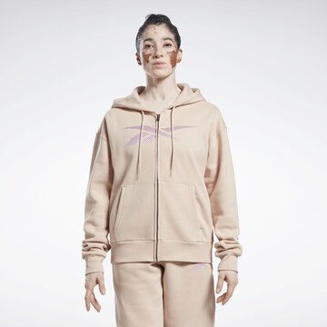 Reebok Sportsweatjacke 'Doorbuster ' in Beige: predná strana