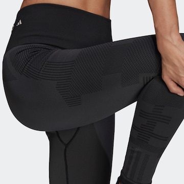 ADIDAS PERFORMANCE Skinny Workout Pants 'Karlie Kloss' in Grey