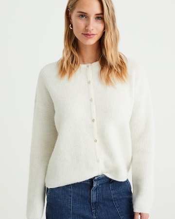 Cardigan WE Fashion en blanc : devant