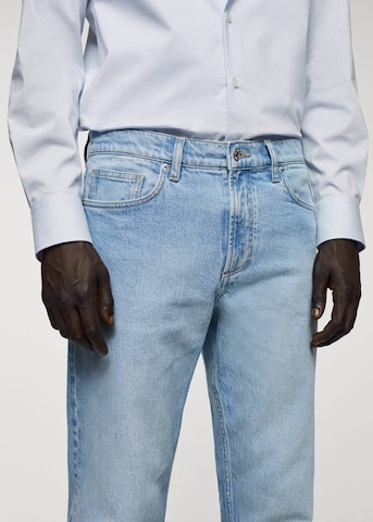 MANGO MAN Tapered Jeans 'Ben' in Blau