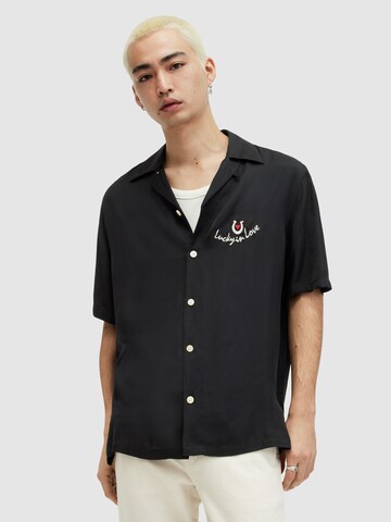 AllSaints Regular Fit Hemd 'CHANCEUX' in Schwarz: Vorderseite