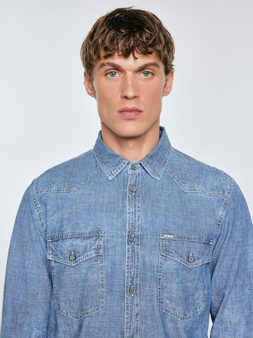 BIG STAR Regular fit Overhemd 'Retinez' in Blauw